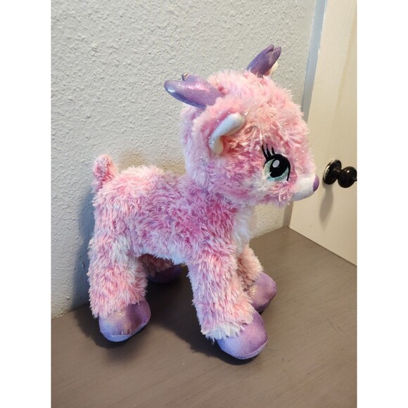 Build A Bear 2016 Pink Glitter Metallic Twinkle Plush  14" Reindeer Deer Holiday - Picture 10 of 13